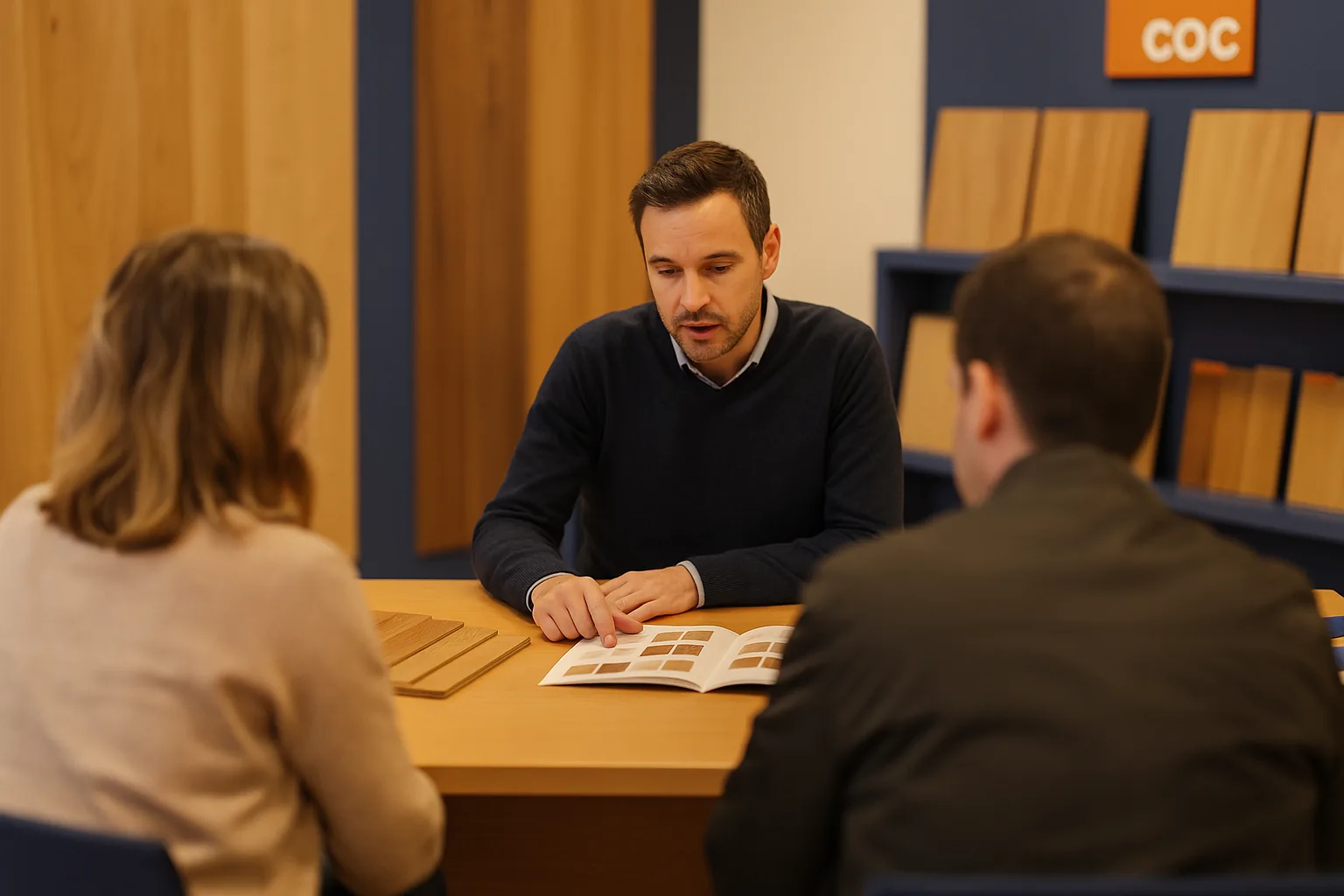 Ambiente de asesoramiento profesional en el showroom de Alcobendas
